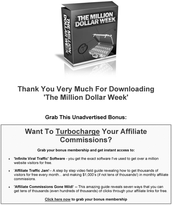 Product picture The Million Dollar Week 